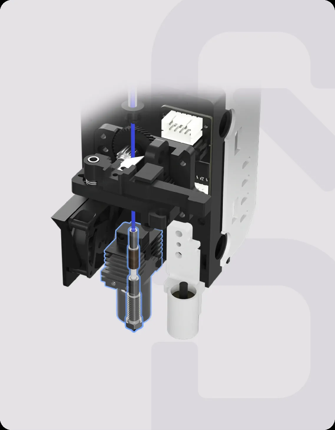 Nozzle met geïntegreerde heatbreak