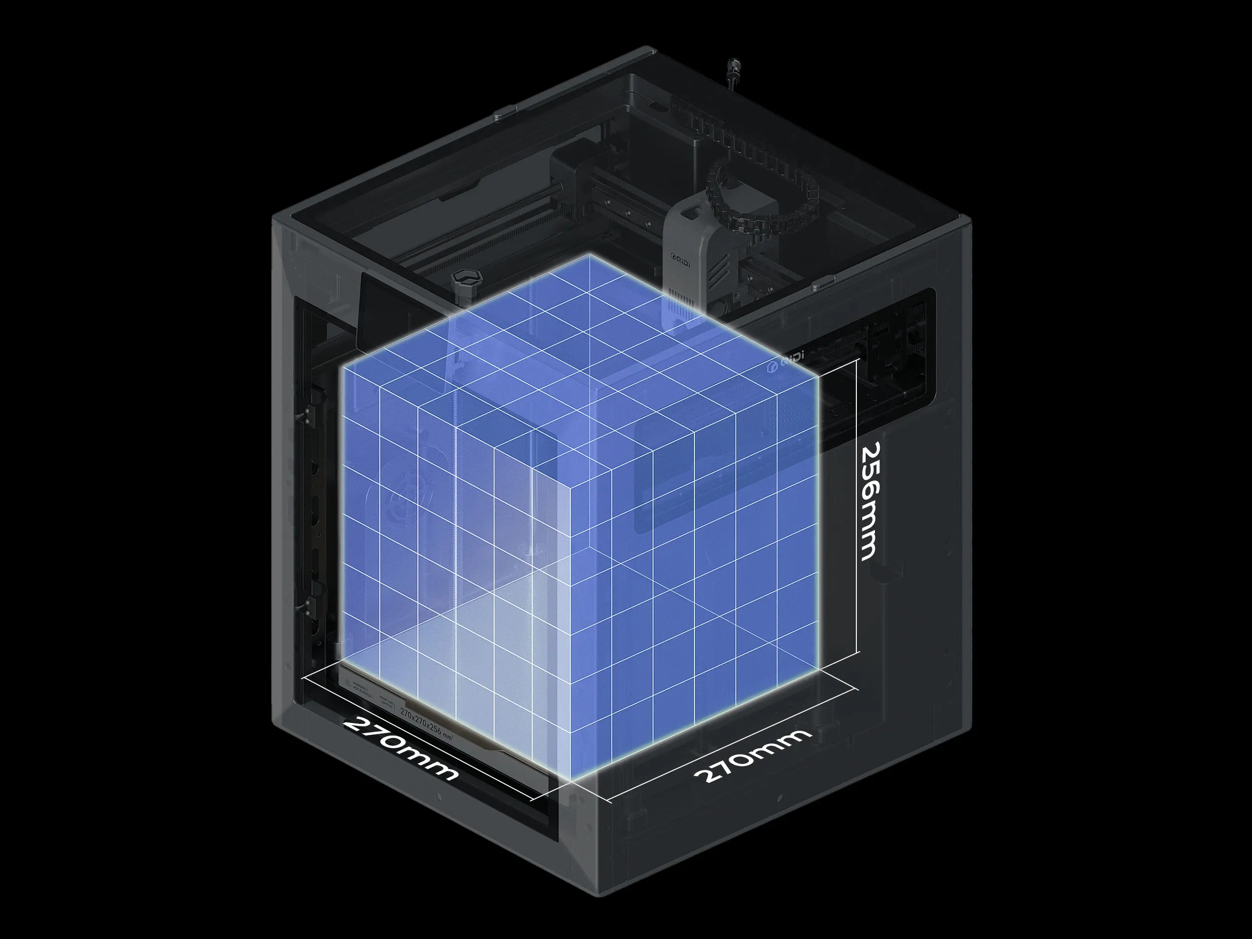270 × 270 × 256 mm build volume