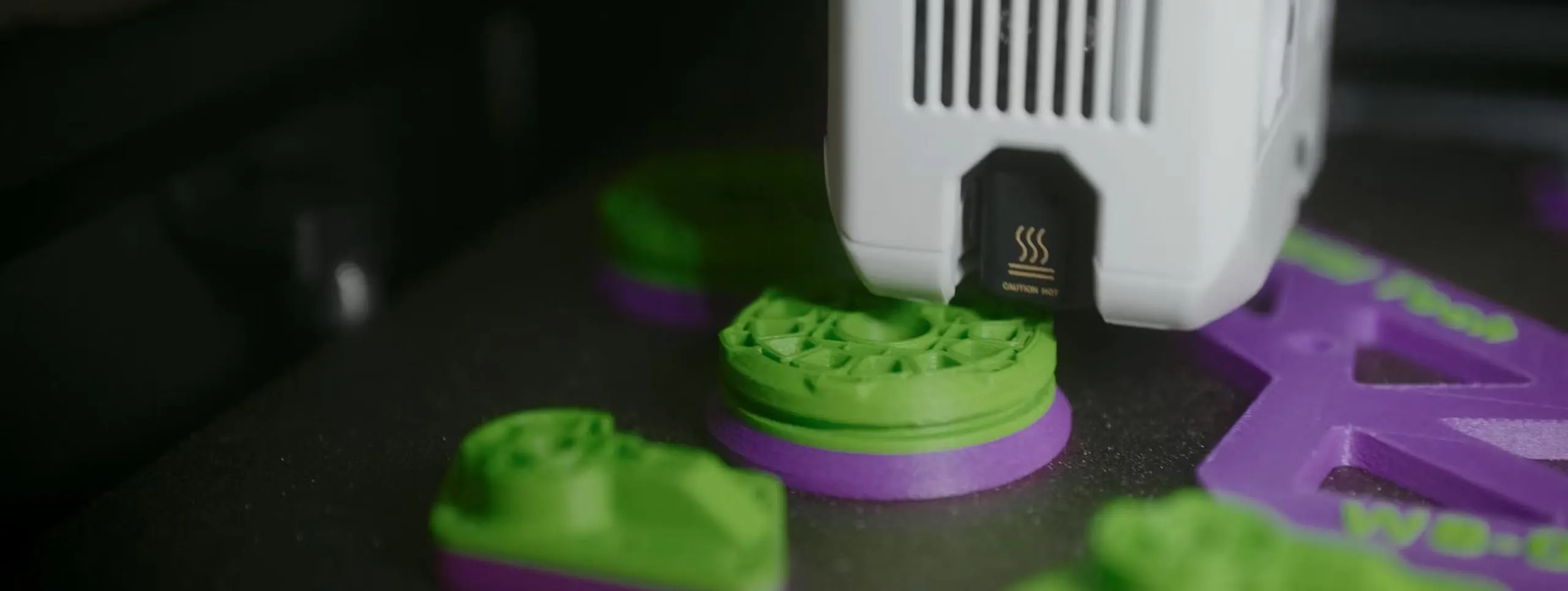 Four colors or materials in one print.