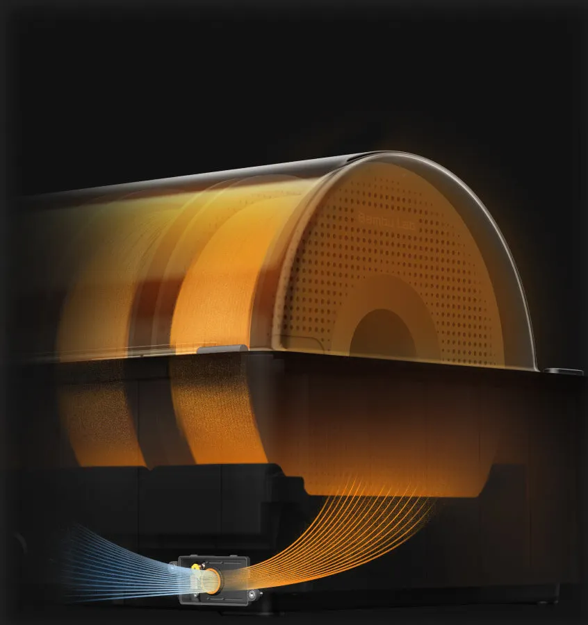 Active venting filament drying