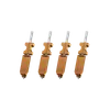 Official Flashforge nozzle-size lineup showing the AD5X 0.4 mm nozzle alongside 0.25, 0.6, and 0.8 mm variants; useful as a size/variant reference.