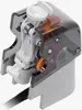 Bambu Lab AMS 2 Pro Feeder Unit three-quarter front view showing transparent housing and internal gears