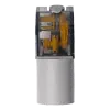 High-resolution isolated front view of the genuine Bambu Lab AMS Feeder Unit (Hall), with transparent gear housing and Feed knob; authorized Bambu Lab reseller asset.