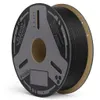 Angled front product view of the ELEGOO PET-CF Carbon Fiber Black 1 kg filament spool on a white background.