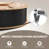 ELEGOO RAPID PETG filament spool close-up showing neatly wound filament and 1.75 mm diameter measurement
