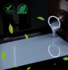Official ELEGOO Standard Resin 2.0 in-use image showing resin being poured into a 3D printer vat.