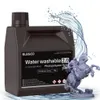 ELEGOO Water Washable Resin 2.0 Ceramic Grey 1 kg bottle with printed model on white background