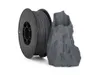 WORCAM Glitter Grey PLA 1kg spool with a grey 3D-printed example on white background; official manufacturer image, 1000 × 750 pixels. Only two distinct product images were verified in the official gallery; no additional package or dimension images were found.