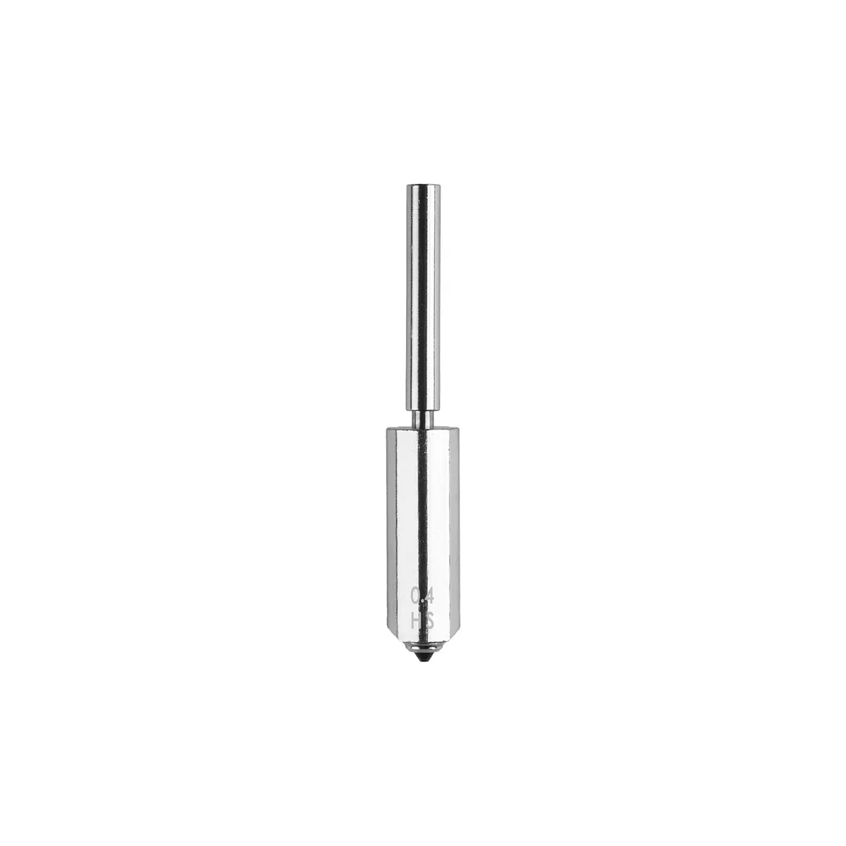 Anycubic original 0.4 mm hardened-steel quick-swap nozzle, upright front product view on a white background.