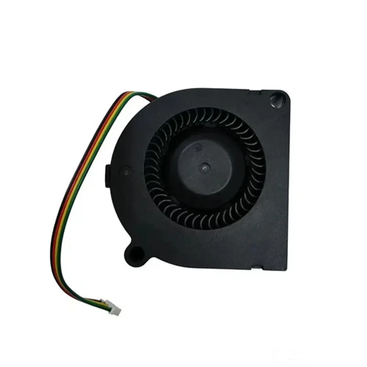 ELEGOO Centauri Carbon 24V 5020 blower fan, intake/front view on a clean white background with four-wire connector visible.