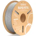 ELEGOO RAPID PETG 1 kg Grey filament spool, front product view on a neutral background