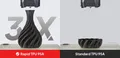 Official ELEGOO Rapid TPU 95A high-speed printing comparison graphic