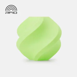 Bambu Lab PETG Matte Avocado Green (35501), 1 kg variant gallery image: printed spiral vase on a neutral background, not the filament spool; retailer-hosted image.