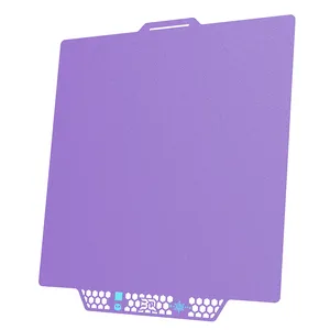 Official BIQU Panda CryoGrip Pro Glacier Purple build plate, angled front view on white background, 1000 × 1000 pixels.