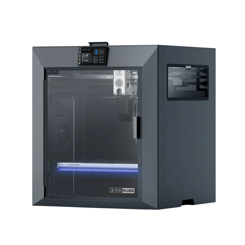 QIDI Plus5 3D printer standalone product image, front view, 1600 x 1600 px