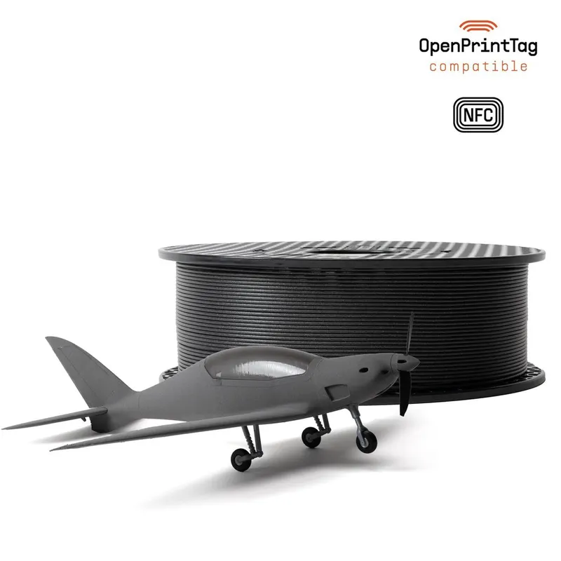 Official main product image for Prusament PLA Lightweight Galaxy Black 1kg (NFC), from Prusa's exact product listing. Image rendering could not be independently verified.