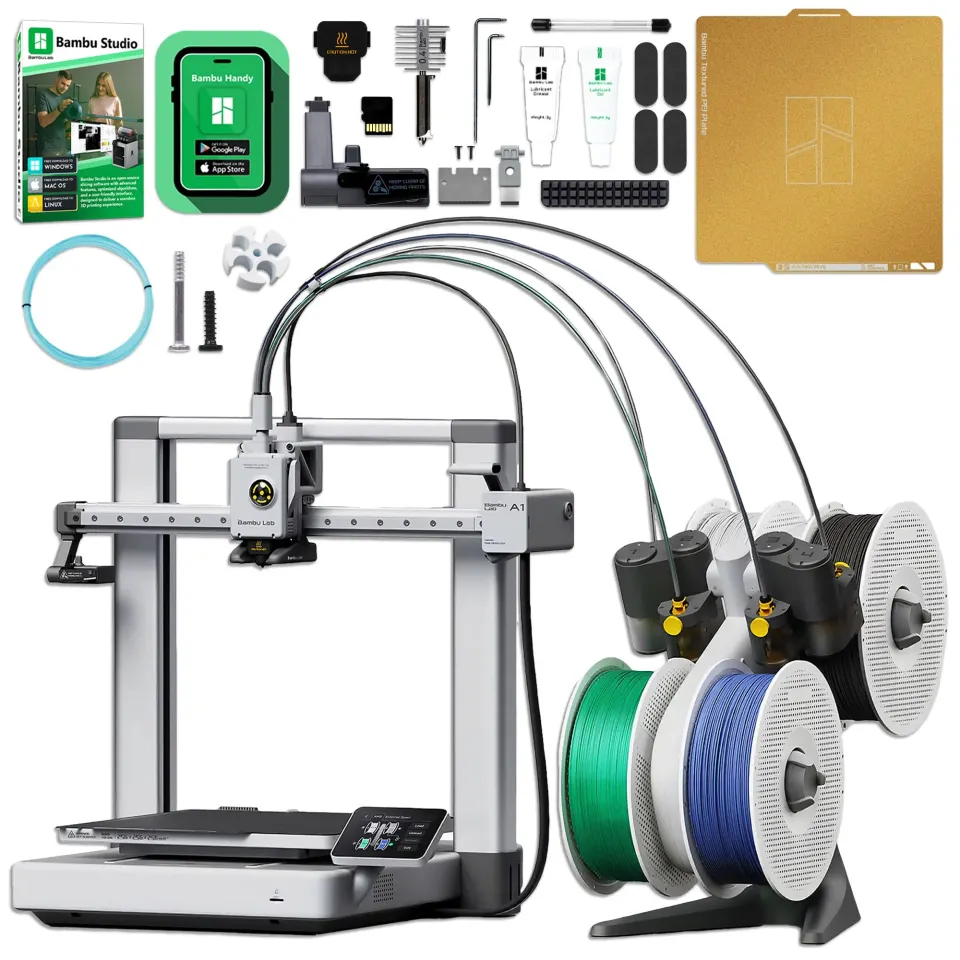 Bambu Lab A1 Combo s jednotkou AMS Lite pro vícebarevný 3D tisk